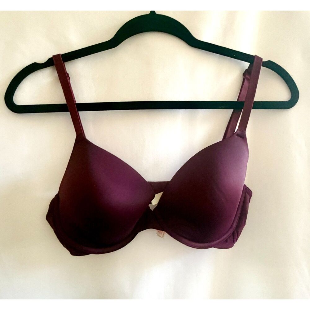 Victoria's Secret PINK Wear Everywhere Bra in a plum/maroon shade